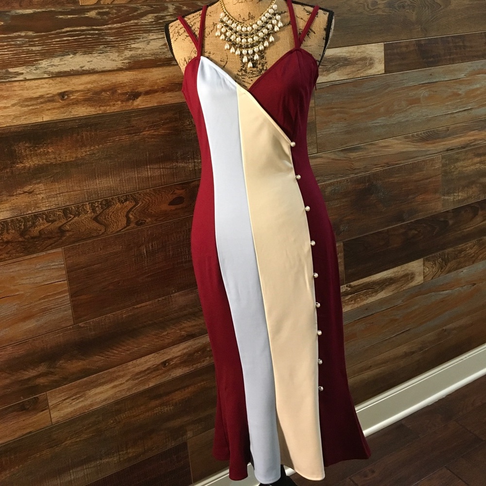 NWT Multi Color Halter Dress